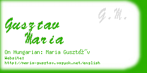 gusztav maria business card